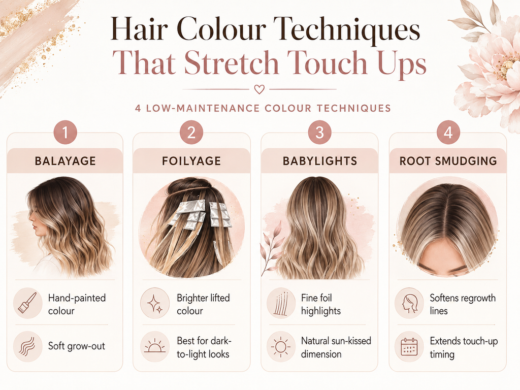 Hair colour techniques based on how often you maintain your hair colour